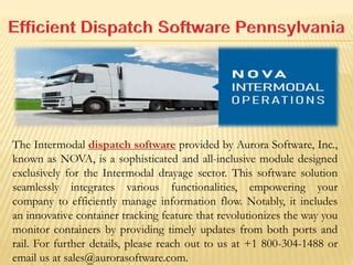container dispatch software|Drayage Software .